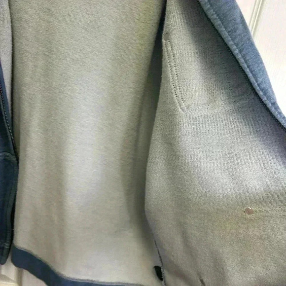 🩵Lauren Ralph Lauren Blue Hooded Sweatshirt w/Front Pockets & White Stitching🩵 - Picture 6 of 14